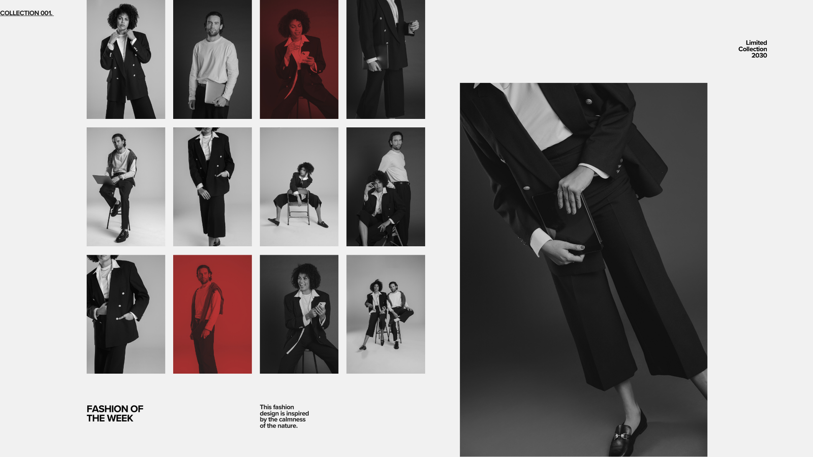 White and Black Simple Modern Minimalist Fashion Lookbook Photo Collage Presentation (1)