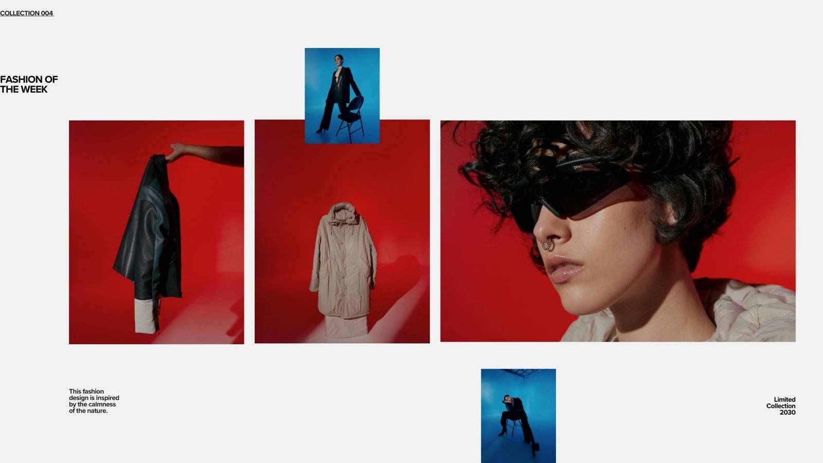 White and Black Simple Modern Minimalist Fashion Lookbook Photo Collage Presentation